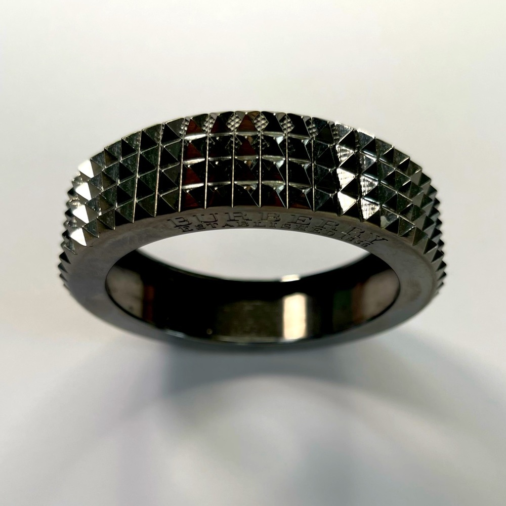 Vintage Burberry Spiked Studded Bangle Cuff Bracelet
